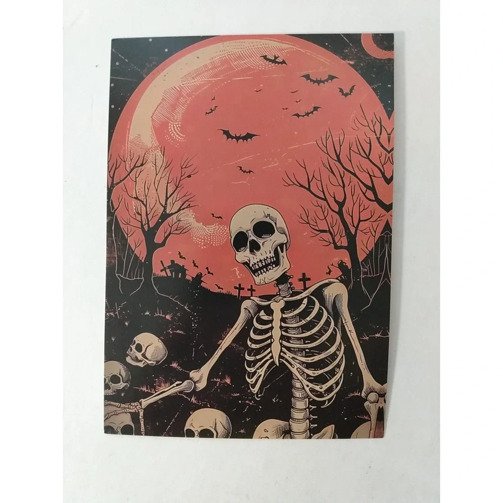 11 Halloween Postcard Lot Retro Witch Pumpkin Bat Skeleton Cat Reproduction NEW